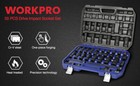 Workpro 55pc 1 2  Drive Impact Socket Set W extension Bars Sae Metric Tools New