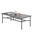 9 Piece Patio Table Chairs Set Outdoor Dining Furniture Set Armchairs Gray