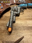 Vintage 1950s Hubleytexan 38-texan Jr Blue Steer Cap Gun Pair   Holster Set