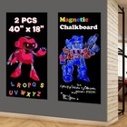 2 Pcs Magnetic Chalkboard Contact Paper For Wall 40 x18  Self Adhesive 