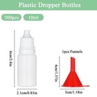 300 Pack 10ml Plastic Dropper Bottles  Empty Squeezable Eye Dropper Bottles W   