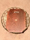 Antique Brass Or Bronze Penny Wall Hanging On Wooden Plaque