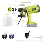 1 cordless High Pressure Airless Spray Gun Paint Sprayer For Ryobi 18v Battery