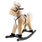 Rocking Horse Plush Animal Solid Wood Rockers Sound Pony Saddle Reins Ride On