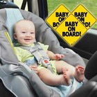 Zone Tech 3 Baby On Board 5x5  Warning Car Bumper Decal Reflective Magnet Signs