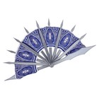 Kitana Blue Fan Cosplay Weapon Props Halloween Carnival Costume Accessories