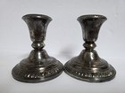 2 Vintage Frank M  Whiting Sterling 2000 Candlesticks Weighted Reinforced Rare