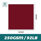 Cardstock 12 X 12  Thick Paper 30 Sheets 250gsm 92lb Wine Red Construction Pa   