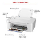 Canon Pixma Ts3722 Wireless All-in-one Inkjet Printer For Home Office