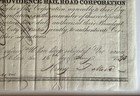 1850 Vintage Boston Ma Providence Ri Railroad Stock Bond Certificate Scripophily