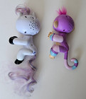 Lot Of 2 Fingerlings White Unicorn   Purple Baby Monkey Working-tested-see Video