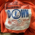 Vintage Reversible Duck Down Puffer Hunting Vest Mens Size Large Orange Brown