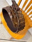 Genuine Brown Crocodile Guitar Strap New Adjustable 38-51  L  3 1 2  At Widest 