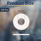 120pcs M5 Nylon Flat Washers 5mm Id 12mm Od 1mm Thick White