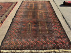 4x6 Blue Vintage Oriental Rug Antique Handmade Handwoven Heriz Fine Dark 4x7 Ft