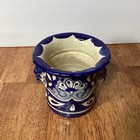 Talavera Planter Mexican Pottery Blue   White Hand Painted 4 5    Alba Mexico