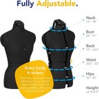 Adjustoform Sew Simple Adjustable Dress Form Black S-m  4-12    Pin Hem Marker