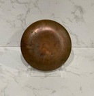 Vtg Enamel On Copper Bowl Hand Panted Tray 4    Abstract Multicolor Boho Mcm