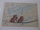 Chip And Dale Two Chips And A Miss 1952 Storyboard Drawing Set Of 2 Drawings Cel