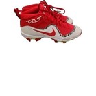 Nike Youth Red And White Trout Fastflex Baseball Cleats 5 5y