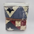 Vtg Disney Mickey Mouse Cotton Patchwork Quilt Blanket Stars   Stripes 60 x50 