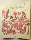 Vintage 1960 s Wedding Anniversary Card   Unused Nos Cartoon Litho Novo Laugh