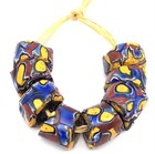 8 Venetian Antique Multi Colored Millefiori African Glass Trade Beads- 5416