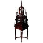 Vintage Bespaq Aviary Birdhouse Birdcage Stand Wooden Dollhouse Miniature 1 12