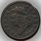 1809 Classic Head Large Cent  s-280  - Us 1c Copper Coin