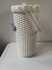 Tall Vintage Nantucket Home Pottery White Nantucket Basket Vase