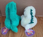 Nwt protector Swibco Puffkins Lot Of 2 Dinosaurs Plush Stuffed Animal