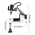 220v 2 7hp 1 8 -11 4  Flexible Arm Tapper Machine With Touchscreen 256n m