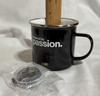 Ebay Open 2025 Black Metal Coffee Tea Cup W logo   Ebay Tape Measure  New