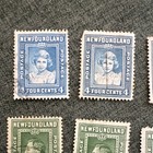 Newfoundland Canada Used Stamps Lot Of 16 1c-5c George V Royalty Wildlife Ships