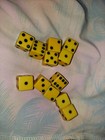 Vintage Butterscotch Bakelite Dice Lot - Matching 12-piece Set  16mm  5 8  