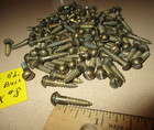 30--vintage Solid Brass Wood Screws With Round Slot Heads  3 4  Long X  8 11 64 