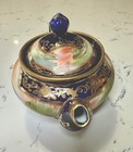 Antique Nippon Tea Set Hand Painted M-inwreath Mark Cobalt   Gold Moriage 2peice
