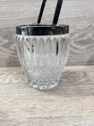 Vintage Barware Ice Bucket Lead Crystal Silver Handle