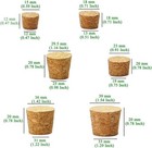 30pcs Cork Stoppers  Wooden Tapered Wine Bottle Stoppers Replacement Corks  W   