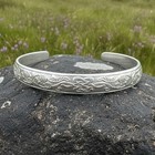 New Pewter Celtic Knot Cuff Bracelet Irish Scottish Bangle Ireland Scotland