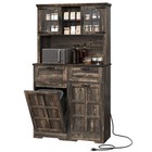 69  Tall Kitchen Pantry Cabinet 10 Gallon Tilt-out Trash Bin Storage Cabinet