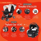 Baby Trend Sit N Stand Travel Double Baby Stroller And Car Seat Combo  Khaki