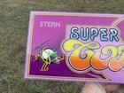 Original 1980s    super Cobra   Arcade Video Game Marquee  Plexiglass  Stern