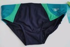 Speedo Men s Eco Endurance Swim Briefs Blue green Colorblock Size 30  peacoat 