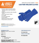 Durable Leather Welding Welders Protective Work Gloves Sewn With Kevlar Large