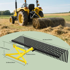 60  3 Point Landscape Rake For Cat 1 Tractor Attachment Heavy Duty Rock Leveling