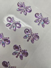 Craftbuddyus 8pc 35x22mm Ab Lilac Butterfly Rhinestone Self Adhesive Gems
