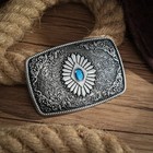 Western Belt Buckle Initial Vintage-cowboy Rodeo Silver Large Belt Buckle       
