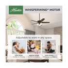 Hunter 52 Inch Indoor Ceiling Fan With Led Lights - Bronze Ceiling Fan With P   