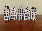 Lot Of 5 Klm Dutch Airlines Blue Delft Bols Holland Miniature House Empty